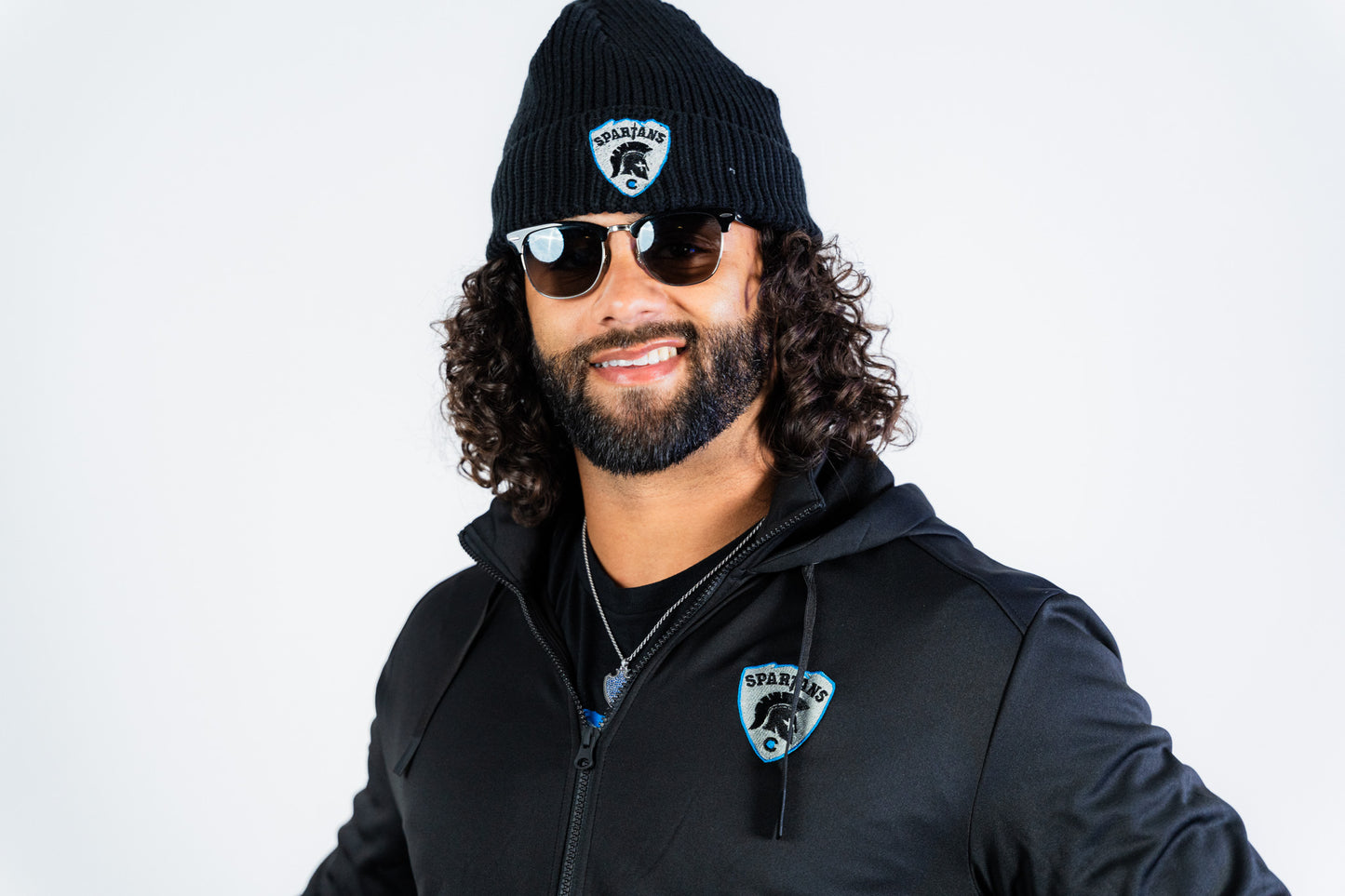Spartans Shield Full-Zip 100% Performance Polyester Hoodie (F814)