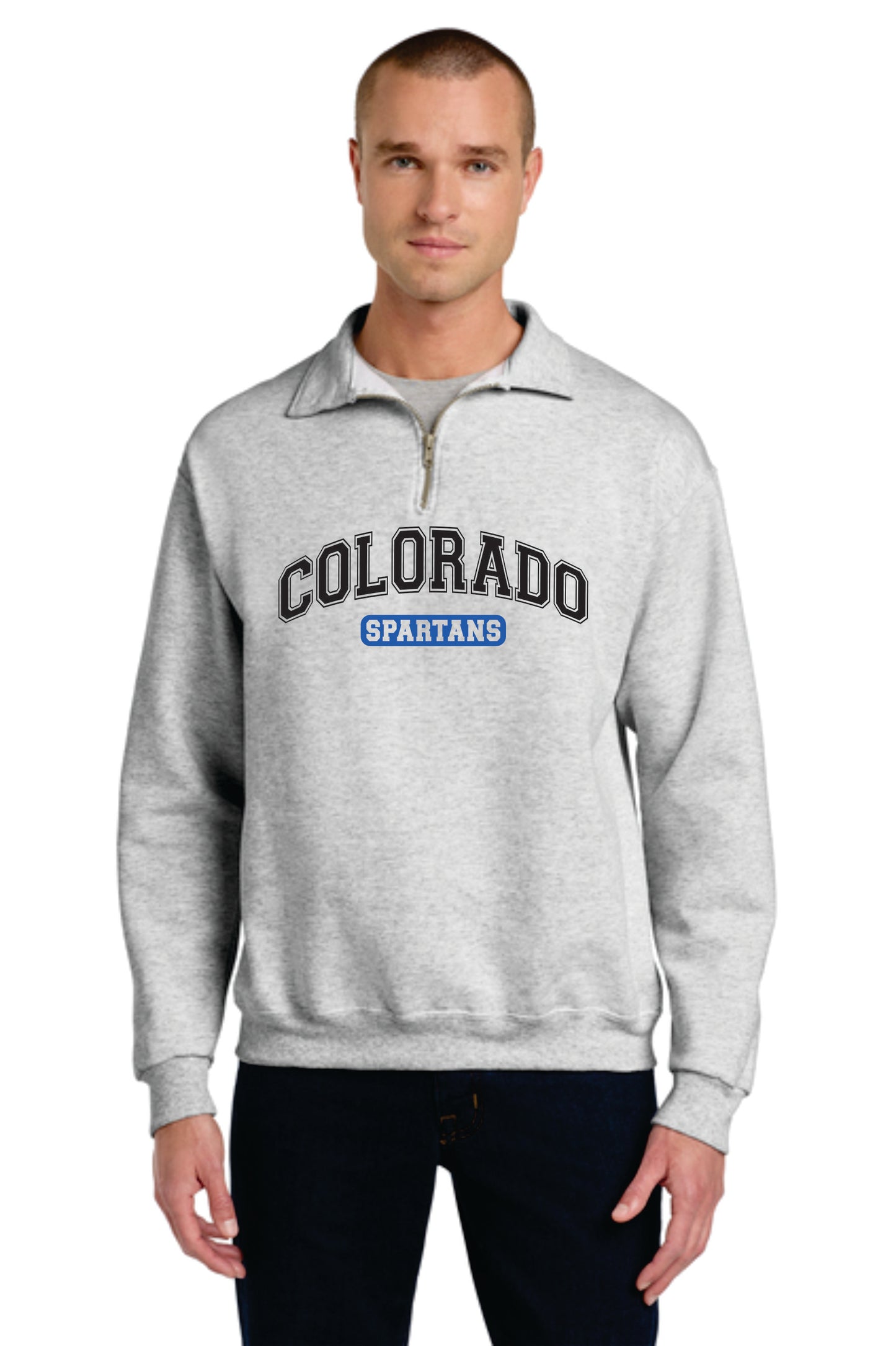 Spartans Big Colorado Over Spartans Ash Grey 1/4 Zip (4528M)