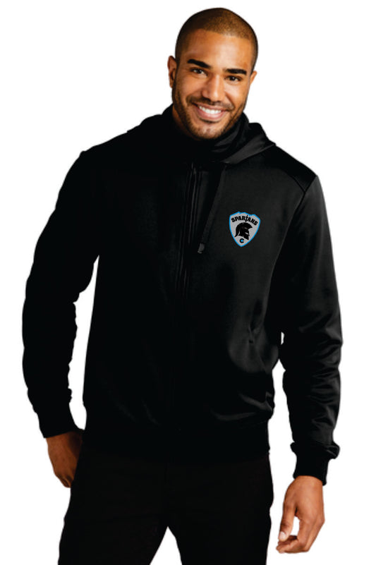 Spartans Shield Full-Zip 100% Performance Polyester Hoodie (F814)