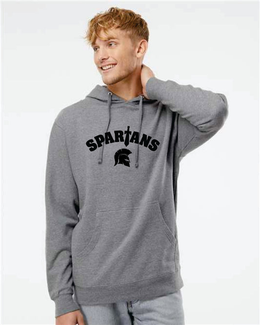 Spartans Curved Hoodie Midweight cotton/poly blend (SS4500/SS4001Y)