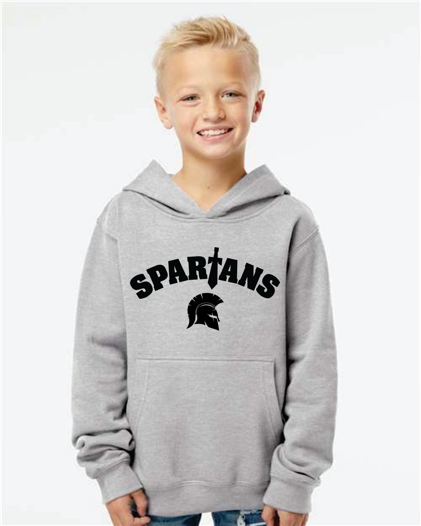 Spartans Curved Hoodie Midweight cotton/poly blend (SS4500/SS4001Y)