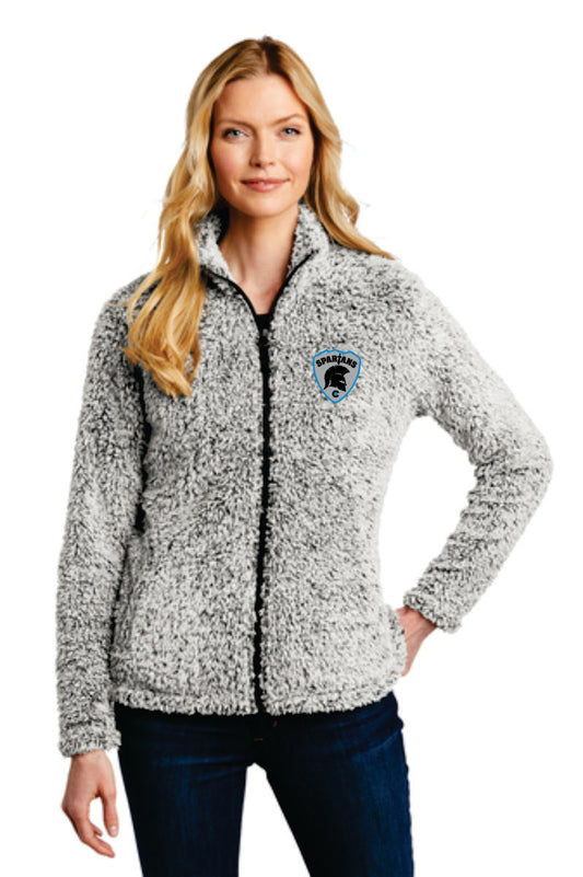 Spartans Shield LADIES Cozy Sherpa Fleece Full-Zip Jacket (L131)