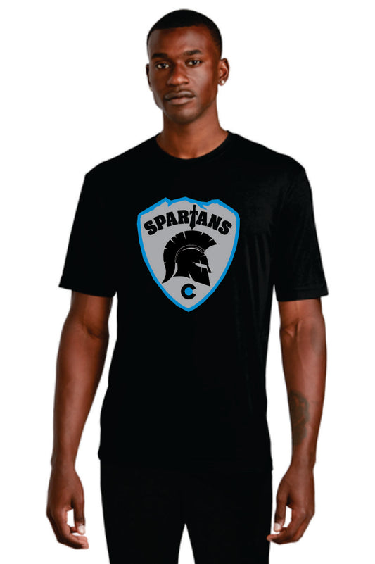 Spartans Shield Short Sleeve 100% Performance Polyester T-shirt, soft (ST450)